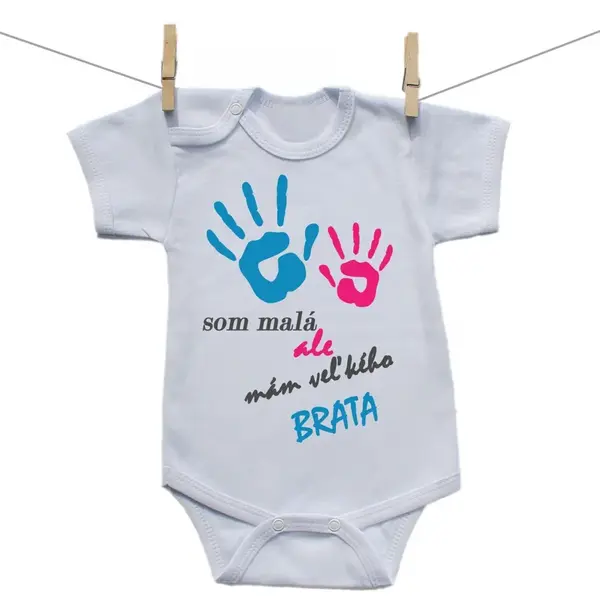 Boodyy Body s krátkym rukávom Som malá ale mám veľkého brata 80 (9-12 mesiacov)