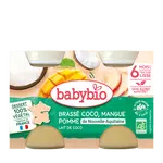 BABYBIO Brassé z kokosového mlieka mango ananás 2x130 g