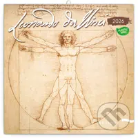NOTIQUE Nástenný poznámkový kalendár Leonardo da Vinci 2026