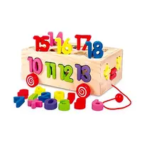 Pomôcka edukačná drevený vozík s číslami BEILALUNA