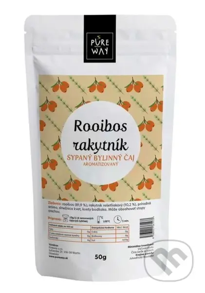 Rooibos rakytník (sypaný bylinný čaj aromatizovaný, ochutený, 50g)