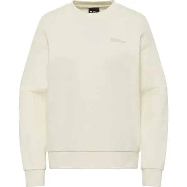 Jack Wolfskin ESSENTIAL CREWNECK W Dámská mikina, bílá, velikost