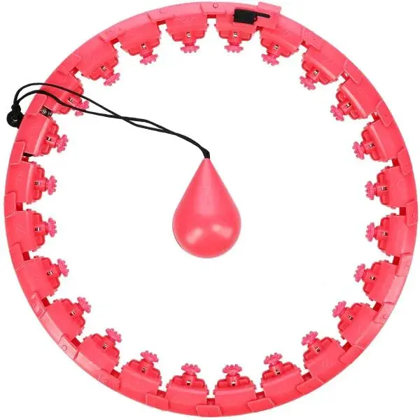 HMS FH01 Masážní hula hoop se závažím, červená, velikost