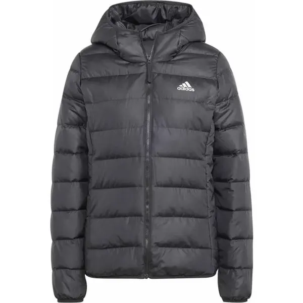adidas ESSENTIALS MIDWEIGHT DOWN HOODED Dámská bunda, černá, velikost