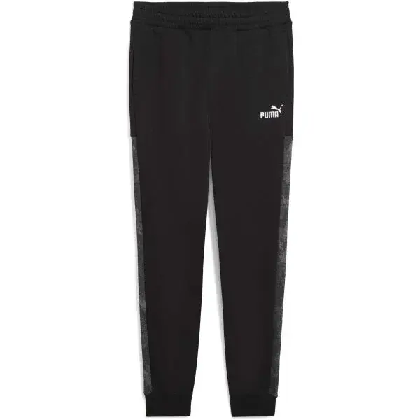 Puma ESSENTIALS CAMO SWEAT PANTS FL Pánské tepláky, černá, velikost