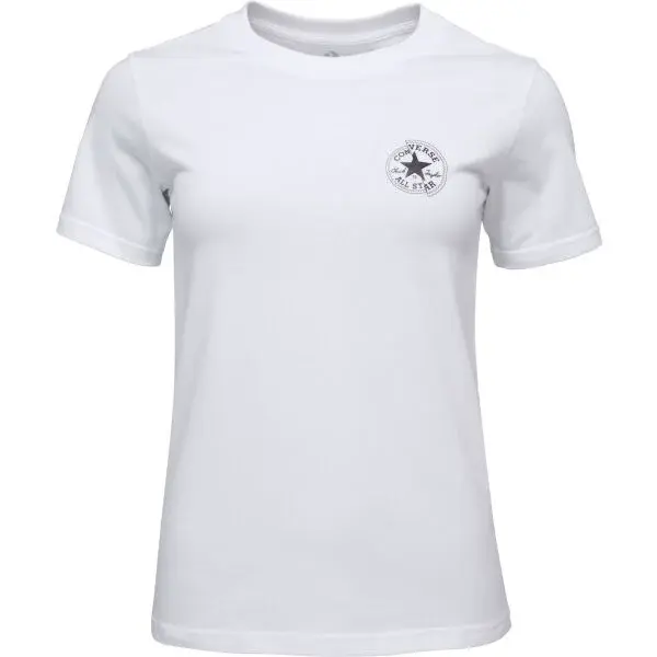 Converse SMALL CHUCK PATCH Dámské tričko, bílá, velikost