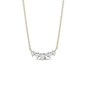 Luxusní náhrdelník s diamanty ve žlutém zlatě KLENOTA