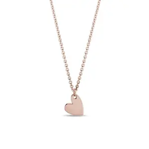 Přívěsek z růžového zlata ve tvaru srdíčka KLENOTA