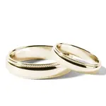 Originální snubní prsteny ze zlata s úpravou milgrif KLENOTA