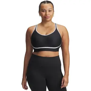 Under Armour INFINITY MID PIPED Dámská sportovní podprsenka, černá, velikost