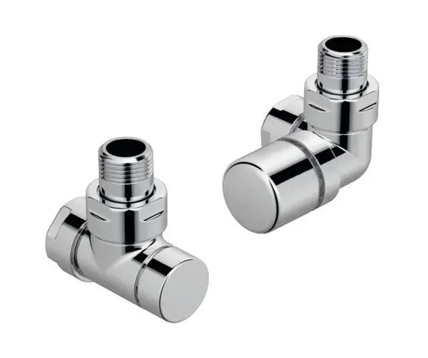 Zehnder Príslušenstvo - Uhlový rohový ventil pravý Set G a rohové skrutkovanie pre spiatočku 1/2, biela 838981