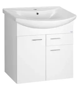 Aqualine Zoja - Umývadlová skrinka, 62x74x32 cm, biela 51065A