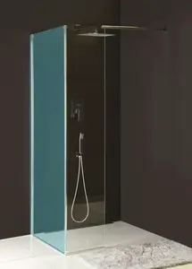 Polysan Modular Shower - Pevný panel MS2, 100 cm, ľavý, k inštalácii na sprchovou stenu modulu MS2, číre sklo MS2B-100L