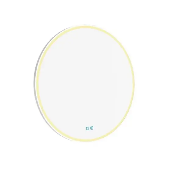 Nimco Zrcadla - Zrcadlo s LED osvětlením, průměr 60 cm, dotykový senzor, bílá ZPB 28000RVX-05