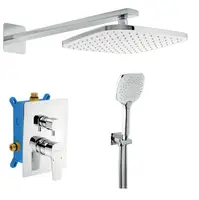 Novaservis Metalia 58 - Sprchový set s batériou pod omietku, 23x23 cm, 3 prúdy, chróm SADA58051R,0