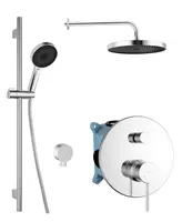 kielle Oudee - Sprchový set s baterií pod omítku, pro 2 spotřebiče, s příslušenstvím a tělesem, chrom 20602SP10