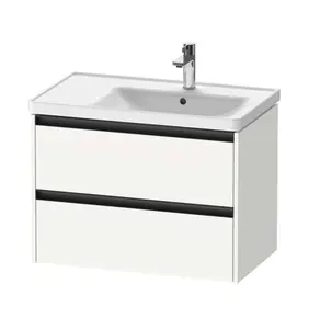 Duravit Ketho.2 - Umývadlová skrinka, 55x78x46 cm, 2 zásuvky, matná biela K25286018180000