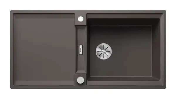 Blanco Adira - Silgranitový drez, 100x50 cm, s ovládaním odtoku a príslušenstvom, InFino, sivá skala 527619