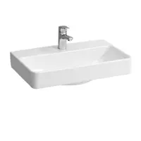 Laufen Pro S - Umývadlo Compact, 60x38 cm, 1 otvor na batériu, bez prepadu, biela H8179590001561