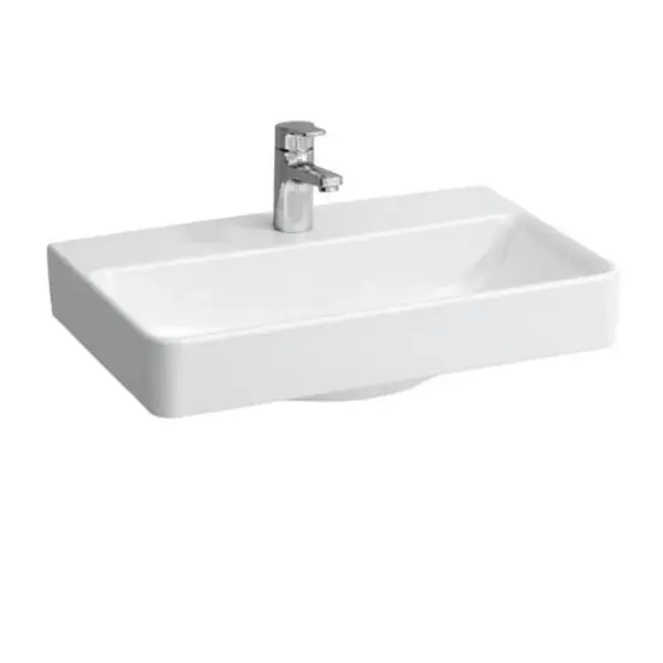 Laufen Pro S - Umývadlo Compact, 60x38 cm, 1 otvor na batériu, bez prepadu, biela H8179590001561