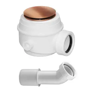 OMNIRES - Odtoková súprava pre sprchové vaničky, vodorovný odpad, kefovaná meď WB01XCPB