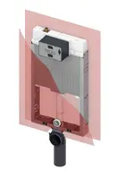 Tece TECEbox - Predstenová inštalácia na závesné WC, s nádržkou Octa II, 8 cm, stavebná výška 1,07 m 9370501