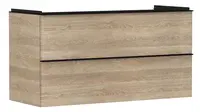 Hansgrohe Xelu Q - Umývadlová skrinka, 63x118x50 cm, 2 zásuvky, prírodný dub/matná čierna 54037670