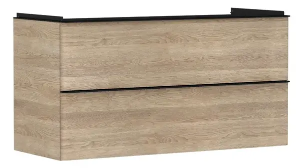 Hansgrohe Xelu Q - Umývadlová skrinka, 63x118x50 cm, 2 zásuvky, prírodný dub/matná čierna 54037670