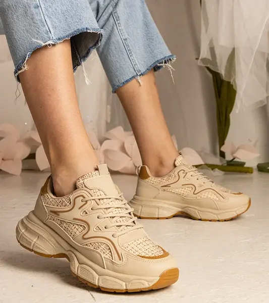 Gemre Beige women's sports sneakers Maurita