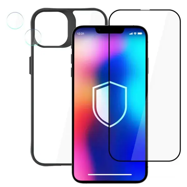 Ochranný set 3mk Comfort Set 4 in 1 pro Apple iPhone 14 Plus, transparentní