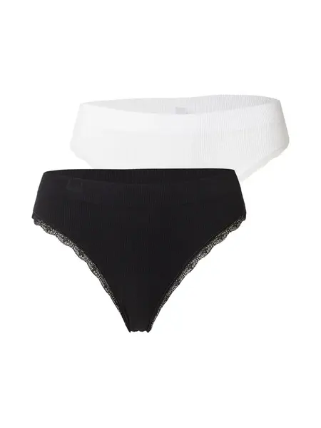 Trendyol Nohavičky  čierna / biela