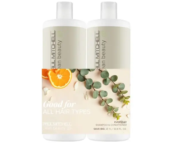 Sada pro všechny typy vlasů Paul Mitchell Clean Beauty Everyday Save Big Duo + dárek zdarma
