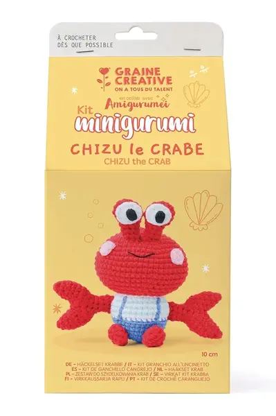 DIY sada - háčkovaná plyšová hračka Graine Creative Kit Amigurumi 10 cm více barev