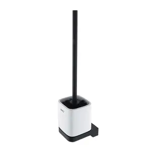 Nimco Maya - WC štětka s držákem, bílá keramika/černý mat MAC 29094KN-90