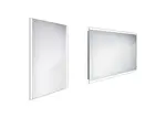 Nimco Zrcadla - Koupelnové podsvícené LED zrcadlo 50x70 cm, hranaté, aluminium ZP 11001