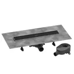 Hansgrohe RainDrain Go - Sprchový žlab 50 cm s oboustranným roštem, pro vložení dlažby, matná černá 56270670