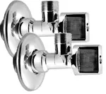 Aqualine Rohové ventily - Sada rohových ventilů, chrom 5306