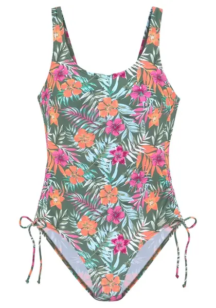 VENICE BEACH Jednodielne plavky  svetlomodrá / zelená / oranžová / ružová
