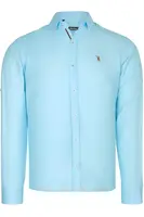 G974 DEWBERRY MEN'S SHIRT-CYAN