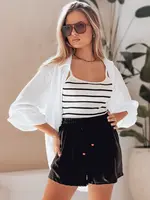 Spodenki damskie materiałowe SUMMER TRIP czarne Dstreet