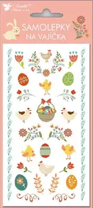 Velikonoční samolepky na vajíčka 829 gelové  19x9cm