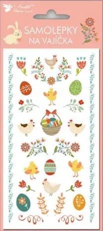 Velikonoční samolepky na vajíčka 829 gelové  19x9cm