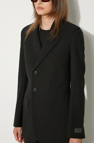 Vlněné sako Kenzo Virgin Wool Waisted Blazer
