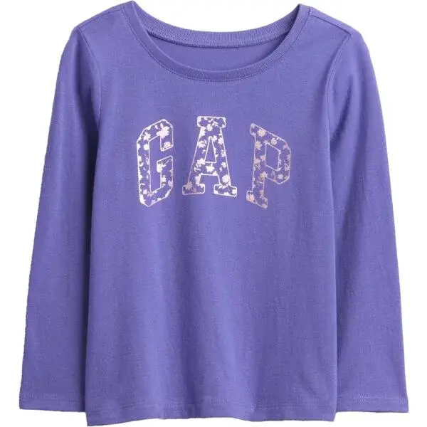 GAP V-FRCH LS BF LOGO TEE Dětské tričko, modrá, velikost 5Y