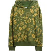 GAP V-JPN AOP LOGO PO Chlapecká mikina, khaki, velikost