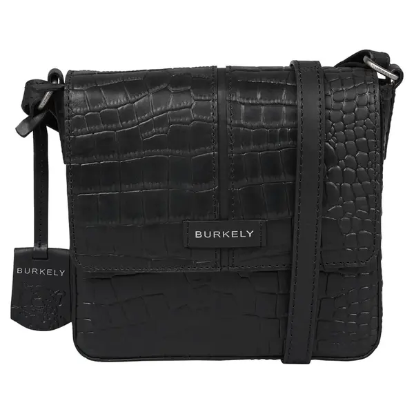 Dámska crossbody kožená kabelka Burkely Fia - čierna