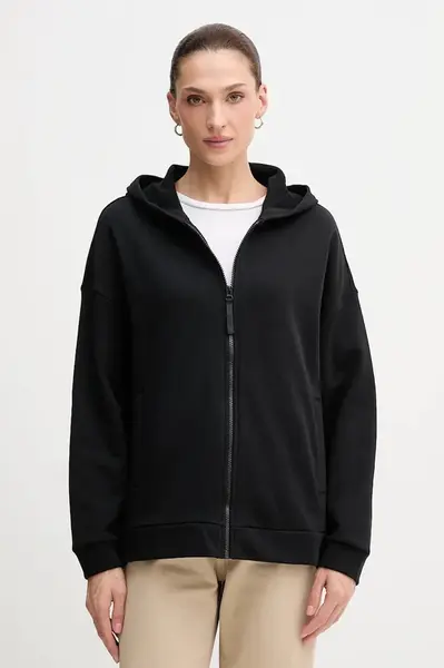 Bavlněná mikina United Colors of Benetton dámská, růžová barva, s kapucí, hladká, 3UNID500R