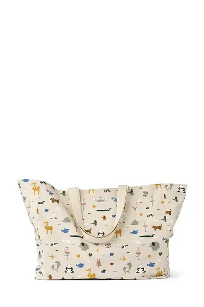 Bavlněná kabelka Liewood Maxi Totebag béžová barva, LW14739