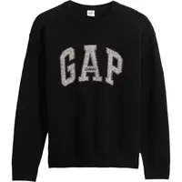 GAP V-JPN GAP ATHLETIC LOGO INTARSIA CREW Chlapecký svetr, černá, velikost