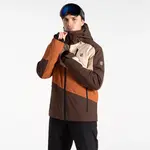 Pánská zimní lyžařská bunda dare2b baseplate ii hnědá/oranžová l